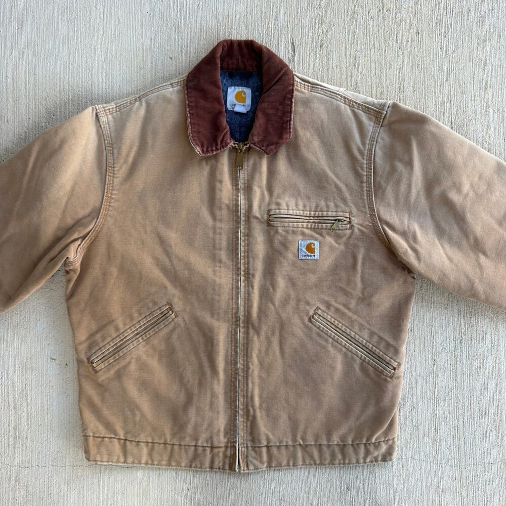 Carhartt RNJ001 BRN faded brown detroit work wear jacket - Picture 2 of 9